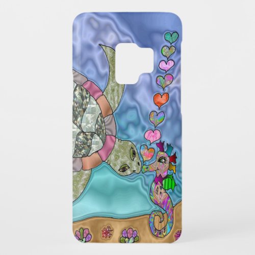 Psychedelic Sea Turtle Seahorse Art Case_Mate Samsung Galaxy S9 Case