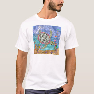 Psychedelic Sea Turtle Seahorse Art T-Shirt