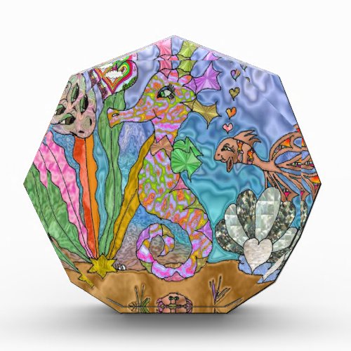 Psychedelic Seahorse Sea Turtle Art Award