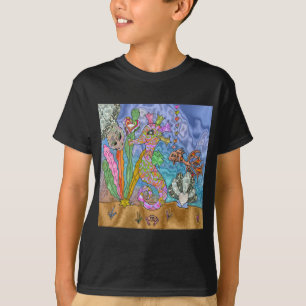 Psychedelic Seahorse Sea Turtle Art T-Shirt