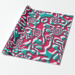 Psychedelic seamless pattern wrapping paper