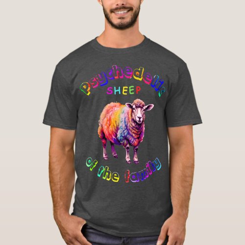 Psychedelic Sheep Of The Family T_Shirt