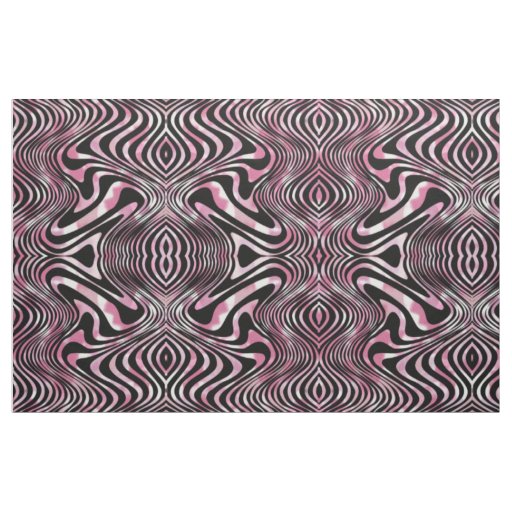 Psychedelic Shimmer Swirls Pattern Fabric