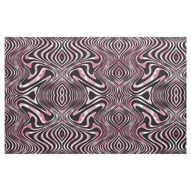 Psychedelic Shimmer Swirls Pattern Fabric (Yard)