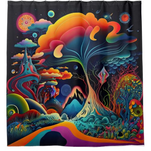 Psychedelic Shower Curtain