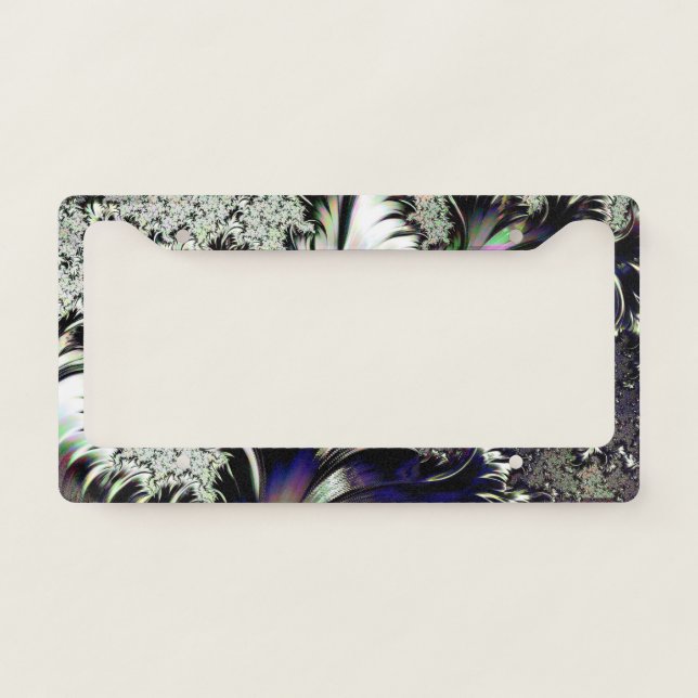 Psychedelic Silver and Chrome Ersatz Silverleaf License Plate Frame (Front)