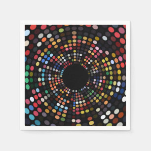 Psychedelic sixties dinner party napkins