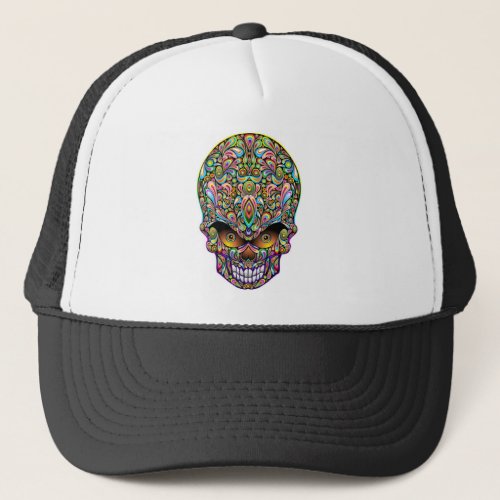 Psychedelic Skull Art Design Hat