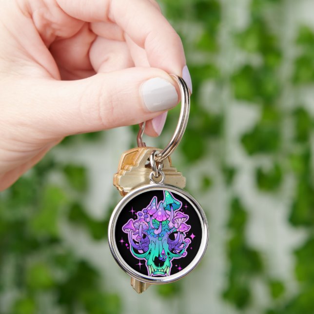 Psychedelic skull keychain (Hand)