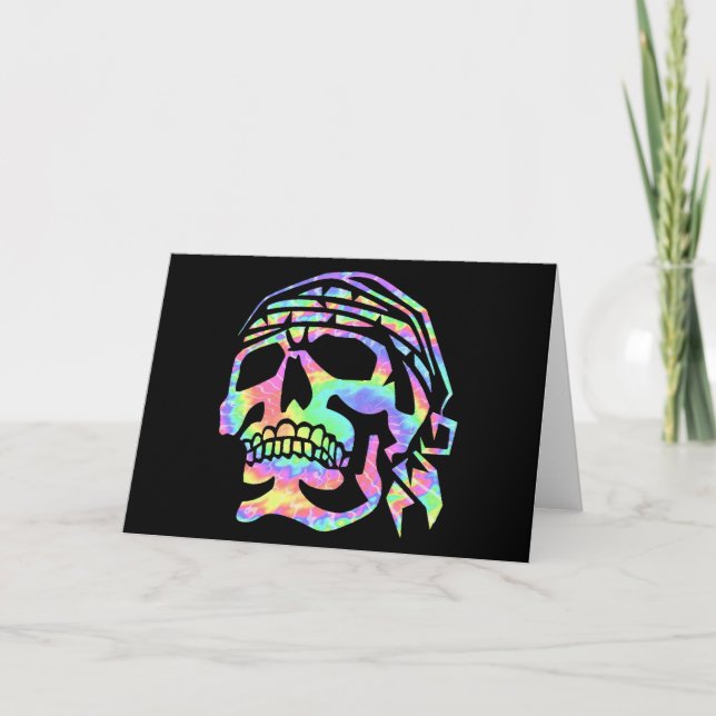 Psychedelic skull Psycho Skull Card (Front)