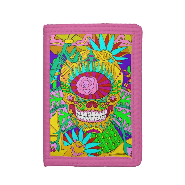 Psychedelic Skullclops Wallet (Front Vertical)