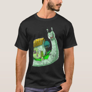 Psychedelic Snail Inspired Trippy Slug Related Sur T-Shirt