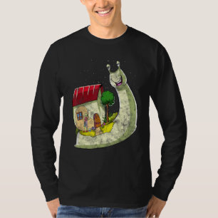 Psychedelic Snail Inspired Trippy Slug Related Sur T-Shirt