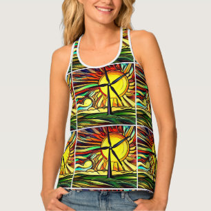 Psychedelic Solar and Wind Power Tank Top