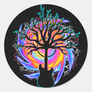 "Psychedelic Sonic Cyclone" surreal guitar Sticker