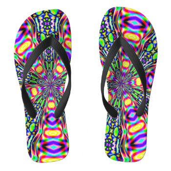 Psychedelic Space Portal Flip Flops by BOLO_DESIGNS at Zazzle