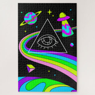 Psychedelic Spaces Out Jigsaw Puzzle