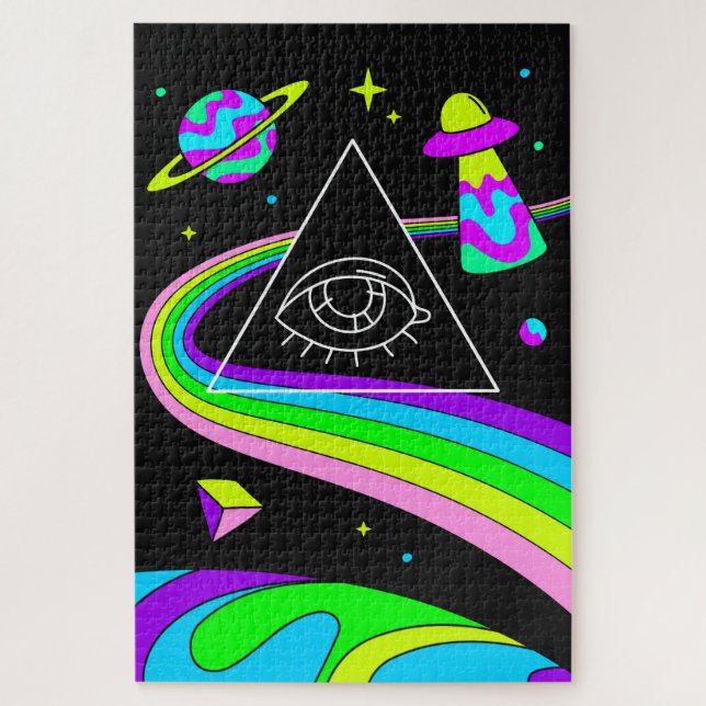 Psychedelic Spaces Out  Jigsaw Puzzle (Vertical)