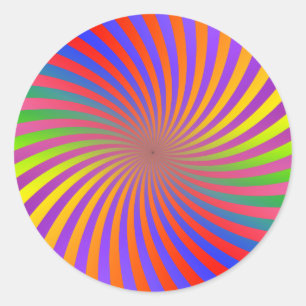Psychedelic Spiral Design: Classic Round Sticker
