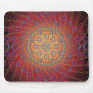 Psychedelic Spiral Fractal Design: Mousepad