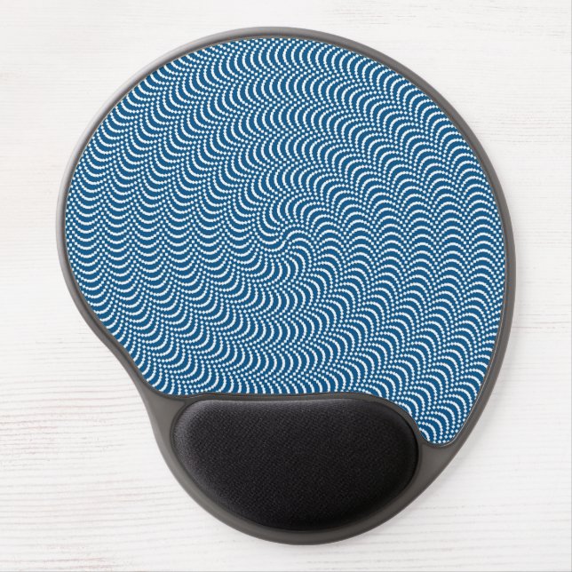 Psychedelic Spiral in Blue Gel Mouse Pad (Front)