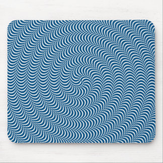 Psychedelic Spiral in Blue Mouse Pad
