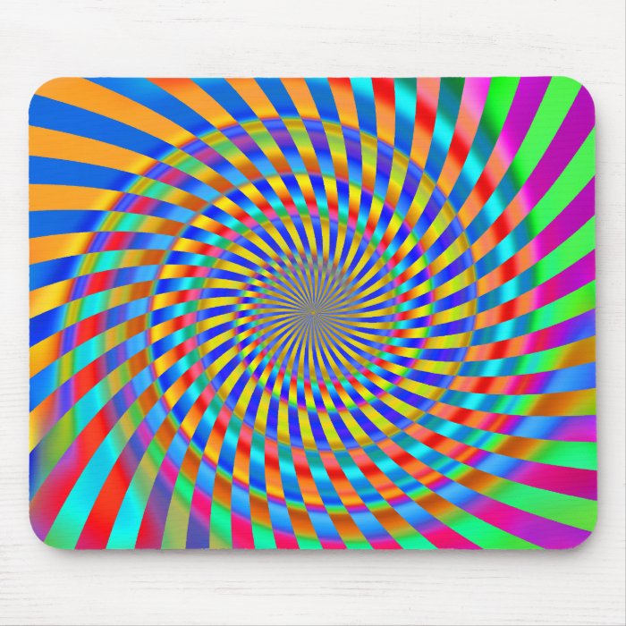 Psychedelic Spiral Pattern Mousepad