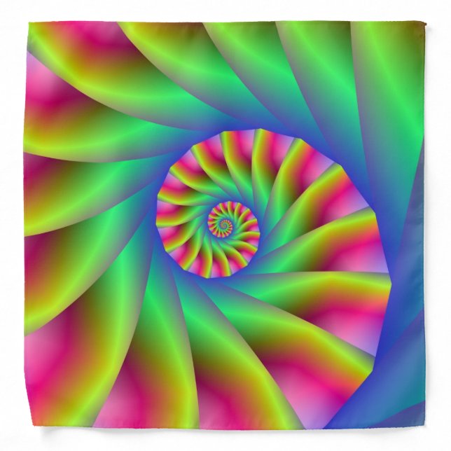 Psychedelic Spiral Steps Bandana (Front)