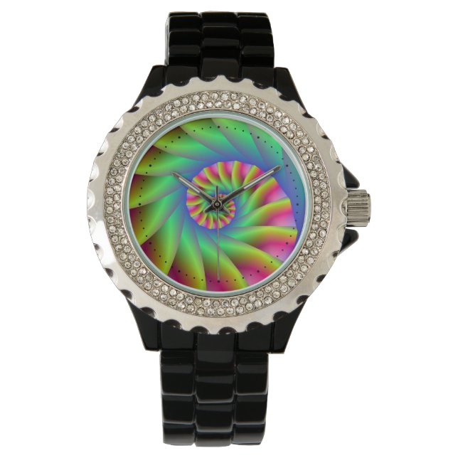 Psychedelic Spiral Steps Watch (Front)