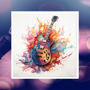 Psychedelic Splashing Guitars Photo Art #1