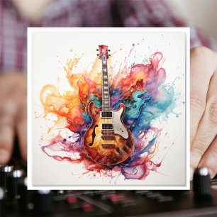 Psychedelic Splashing Guitars Photo Art #16 Print