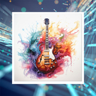 Psychedelic Splashing Guitars Photo Art #5