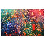 Psychedelic Splatter | Colorful Rainbow Abstract Fabric