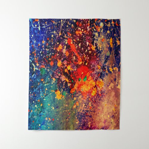 Psychedelic Splatter  Rainbow Abstract Backdrop