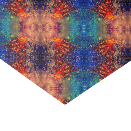 Psychedelic Splatter  Rainbow Abstract Fractal Tissue Paper