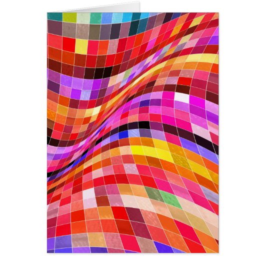 Psychedelic Square Pattern Cards (Front)