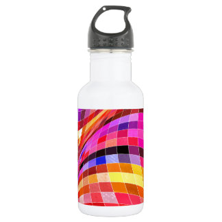 Psychedelic Square Pattern Water Bottle