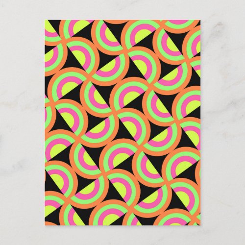 Psychedelic Squares Postcard