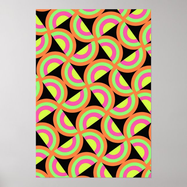 Psychedelic Squares Poster (Front)