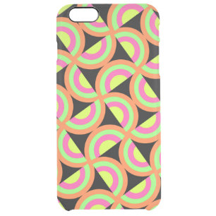 Psychedelic Squares Clear iPhone 6 Plus Case