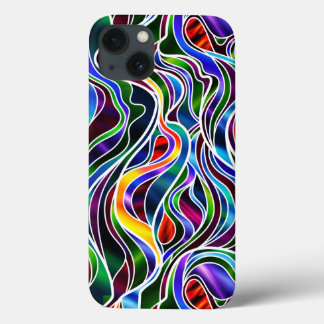 Psychedelic Stained Glass Abstract iPhone 13 Case