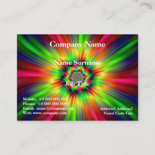 Psychedelic Star Burst Business Card