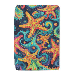 Psychedelic Starfish and Cosmic Waves iPad Mini Cover