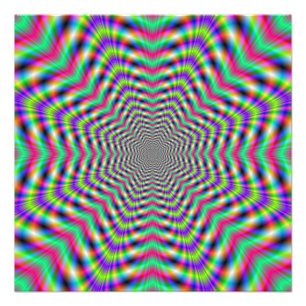 Psychedelic Stars in Stars Photo Print