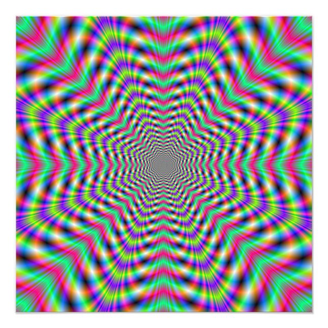 Psychedelic Stars in Stars Photo Print (Front)