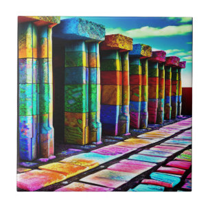 Psychedelic Stones Ceramic Tile