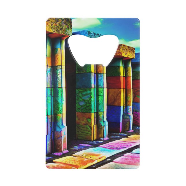Psychedelic Stones Credit Card Bottle Opener (Front)