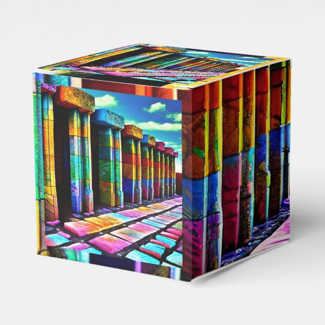 Psychedelic Stones Favor Boxes (Front Side)