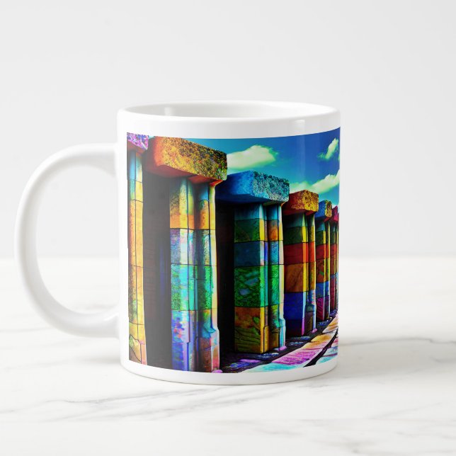 Psychedelic Stones Giant Coffee Mug (Left)