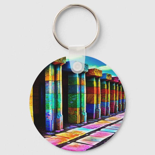 Psychedelic Stones Keychain (Front)